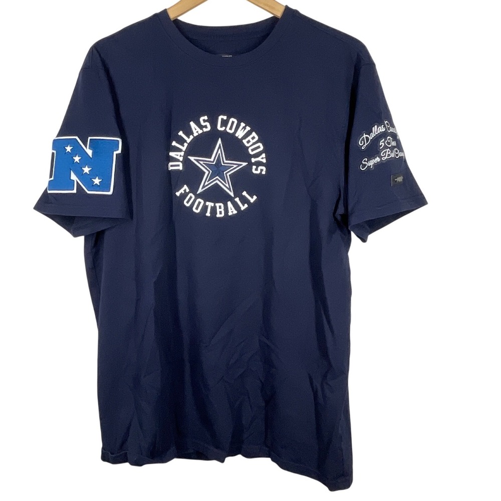 Dallas Cowboys Mens Navy Blue Super Bowl Champions T-Shirt Size M
